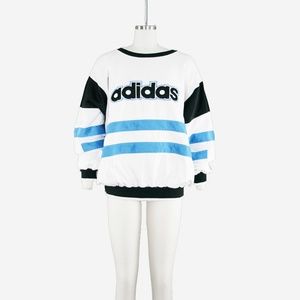 Vintage Addidas Logo Sweat Shirt Large Slouchy